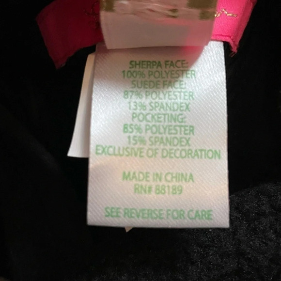 Lilly Pulitzer Vest Womens XXS Black Skyden Reversible Golf Suede Sherpa Sporty - Picture 15 of 15